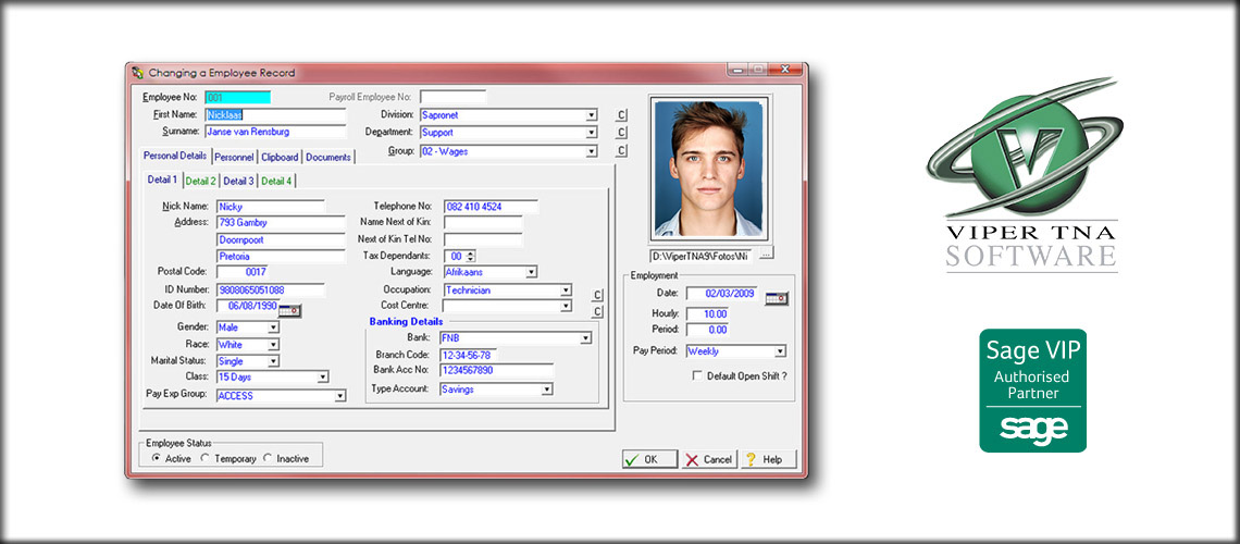 Viper Time and Attendance Software